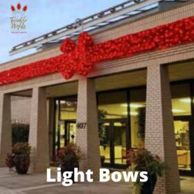 bows made of christmas light store fronts holiday light displays